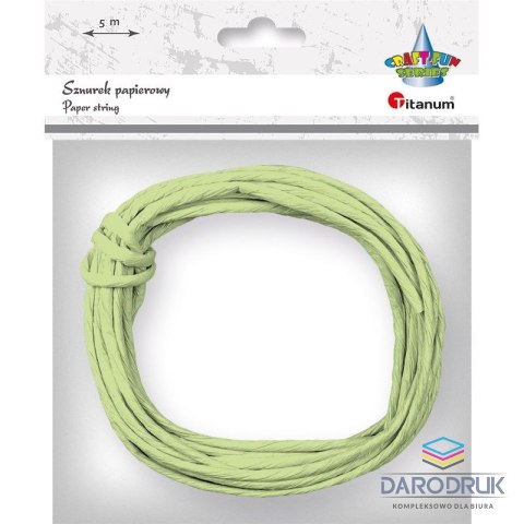 Titanum Sznurek Craft-Fun Series papierowy jasnozielony 5m Titanum (G40)
