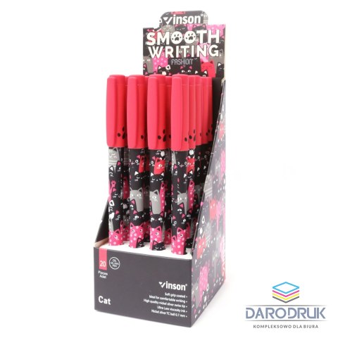 Vinson Długopis olejowy Fashion A27 KOTY wkład niebieski 0,7mm Vinson