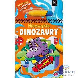 Aksjomat Książeczka edukacyjna Malowanka z pisakiem wodnym. Niezwykłe dinozaury Aksjomat