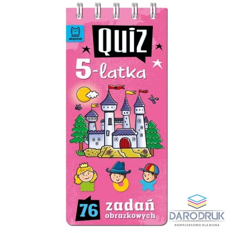 Aksjomat Książka dla dzieci Quiz 5-latka. 76 zadań obrazkowych Aksjomat
