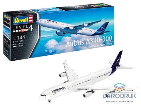 Cobi Model do sklejania Samolot Airbus A340-300 Lufthansa New Livery Cobi (REV-03803)