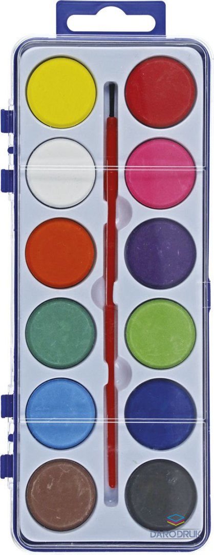 Flamingo Farby akwarelowe 12 kolor. Flamingo (FL-12K28PUD)