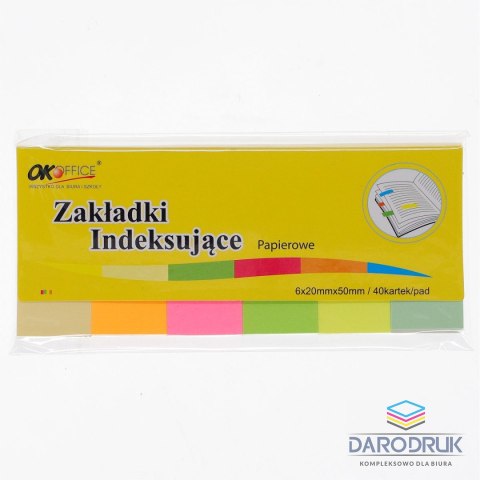 Okoffice Zakładki indeksujące 240k [mm:] 20x50 Okoffice (SDM-104)