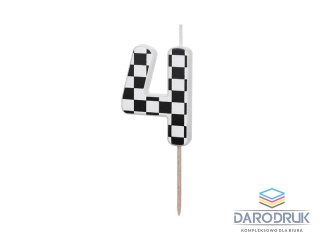 Partydeco Świeczka urodzinowa Cyferka 4, 5.5 cm, mix Partydeco (SCU7-4)