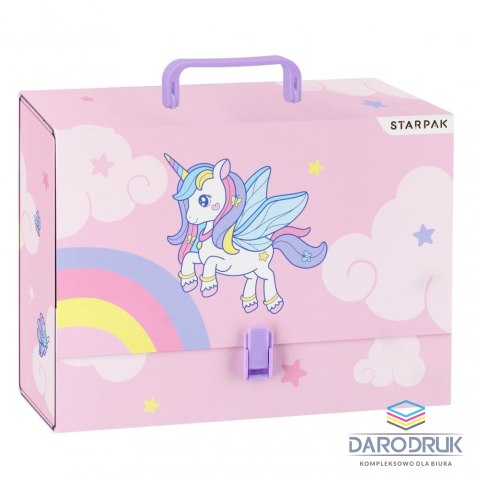 Starpak Teczka z szerokim grzbietem na klips Unicorn A4 mix Starpak (536857)