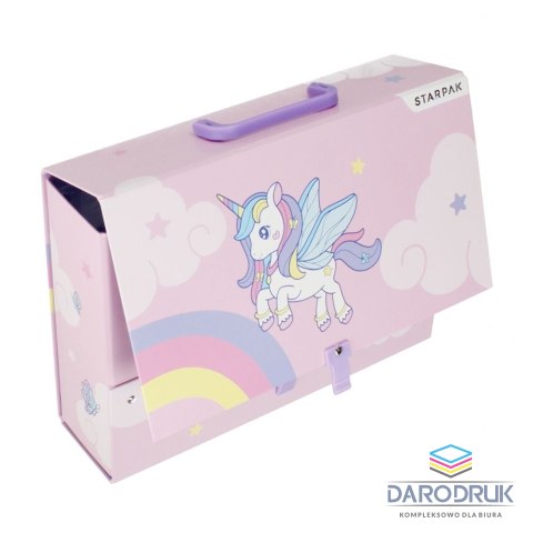Starpak Teczka z szerokim grzbietem na klips Unicorn A4 mix Starpak (536857)