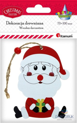 Titanum Ozdoba drewniana Craft-Fun Series Zawieszka Mikołaj Titanum (SDDD-200)