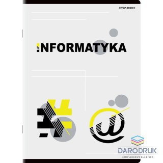 Top 2000 Brulion A5 tematyczny informatyka 80k. 70g krata Top 2000 (400132321)