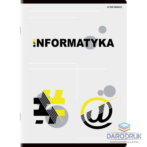 Top 2000 Brulion A5 tematyczny informatyka 80k. 70g krata Top 2000 (400132321)