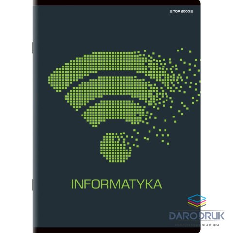 Top 2000 Brulion A5 tematyczny informatyka 80k. 70g krata Top 2000 (400132321)