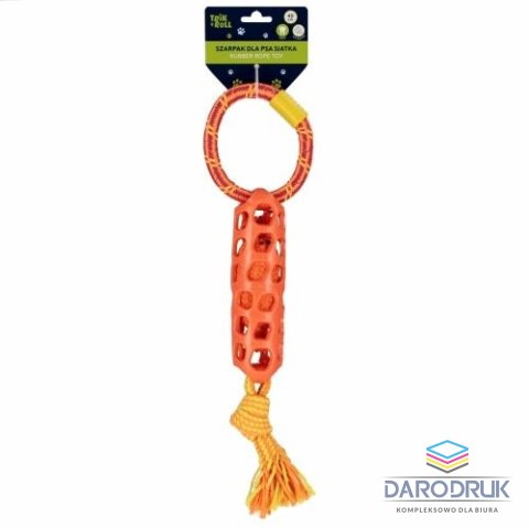Trik Roll Gadżet Zabawka dla psa Szarpak 40 cm z z gumową siatką pomarańczowy Trik Roll (560881)