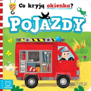 Aksjomat Książeczka edukacyjna Co kryją okienka? Pojazdy Aksjomat