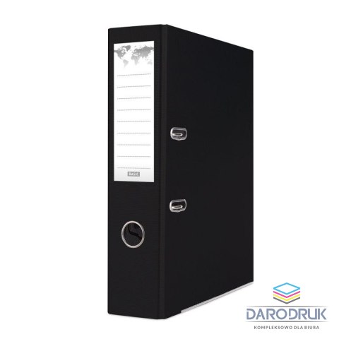Basic Segregator dźwigniowy z szyną A4 75mm czarny Basic (21024221-05)