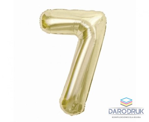 Godan Balon foliowy cyfra 7, szampańska, 85 cm Godan (CH-B8H7)