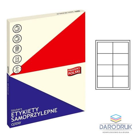 Grand Etykieta samoprzylepna A4 biała Grand (020)