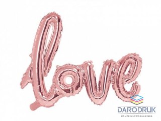 Partydeco Balon foliowy Love, różowe złoto, 73x59cm 23,5cal Partydeco (FB15M-019R)