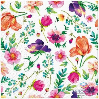 Paw Serwetki Lunch Flower Arrangement mix nadruk bibuła [mm:] 330x330 Paw (SDL143100)