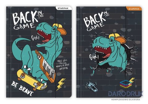 Starpak Teczka kartonowa na gumkę Skate Dino A4 mix Starpak (536505)