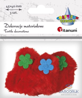 Titanum Ozdoba materiałowa Craft-Fun Series serca futerkowe Titanum (MTCR-BY298)