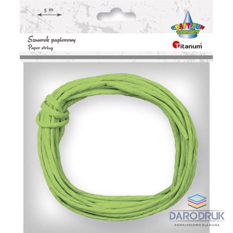 Titanum Sznurek Craft-Fun Series papierowy limonkowy 5m Titanum (G77)