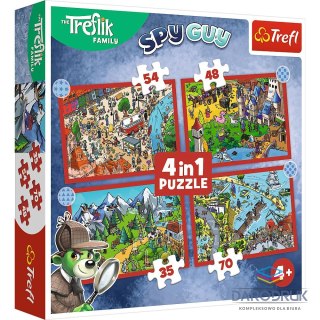 Trefl Puzzle Trefliki Podróże 4 el. Trefl (34675)