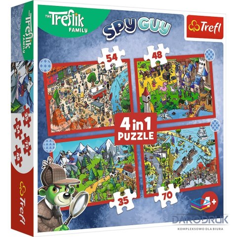 Trefl Puzzle Trefliki Podróże 4 el. Trefl (34675)