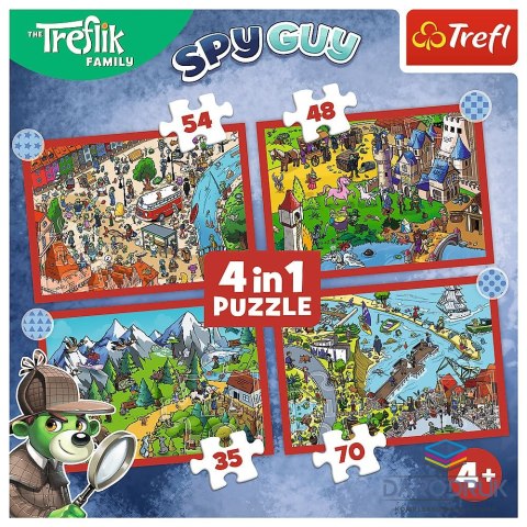 Trefl Puzzle Trefliki Podróże 4 el. Trefl (34675)
