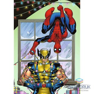 Trefl Puzzle Xmass Spider-Man & Wolverine: Święta 1000 el. Trefl (12088)