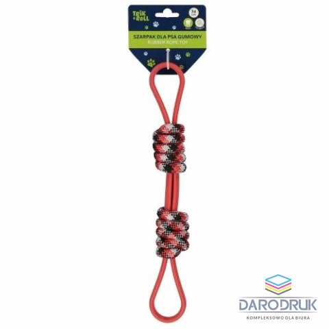 Trik Roll Gadżet Zabawka dla psa Szarpak 34 cm gumowy czerwony Trik Roll (560706)