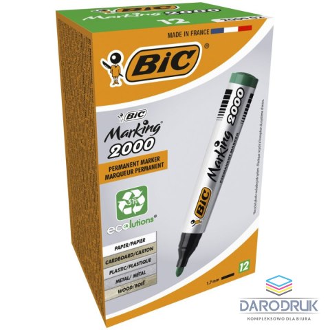 Bic Marker permanentny Marking 2000 wkład zielony 1,5mm okrągła końcówka Bic (8209123)