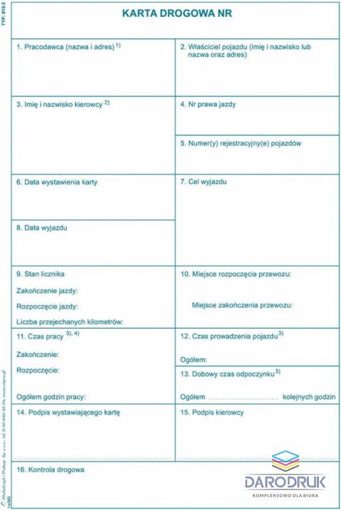 Michalczyk i Prokop Druk offsetowy A5 O pap. Karta drogowa 80k. Michalczyk i Prokop (815-3)