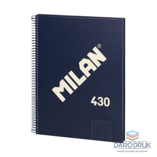Milan Kołozeszyt (kołonotatnik) A4 1918 niebieski 80k. 95g kratka Milan (57143E80B)