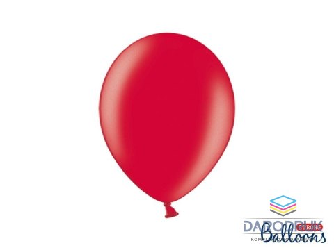 Partydeco Balon gumowy Party Deco BALONY STRONG METALLIC metalizowany 50 szt czerwony 270mm Partydeco (SB12M-007J/50)