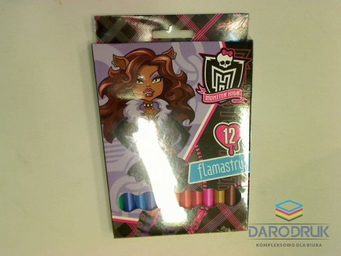 St.Right Flamaster MONSTER HIGH MATTEL 12 kol. St.Right