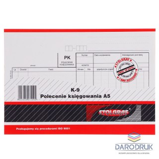 Stolgraf Druk samokopiujący A5 polecenie księgowania A5 100k. Stolgraf (K9)