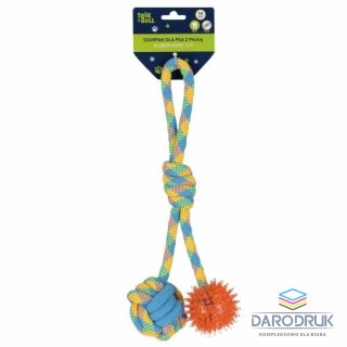 Trik Roll Gadżet Zabawka dla psa Szarpak 34 cm z piłką 2 stronny pomarańczowy Trik Roll (560877)