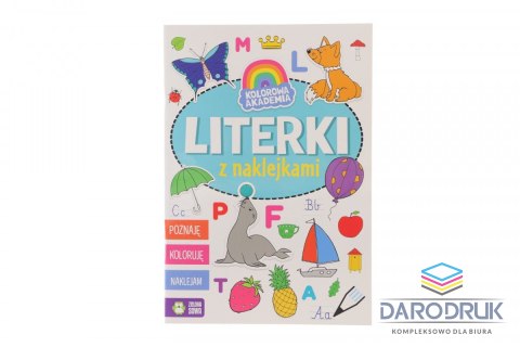 Zielona Sowa Książeczka edukacyjna Kolorowa Akademia. Literki z naklejkami Zielona Sowa