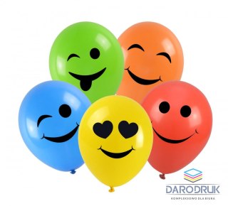 Arpex Balon gumowy emotki 5szt. mix 280mm Arpex (KB2134)