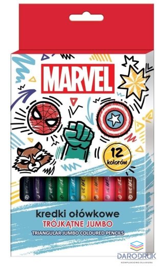 Beniamin Kredki ołówkowe Avengers trójkątne 12 kol. Beniamin