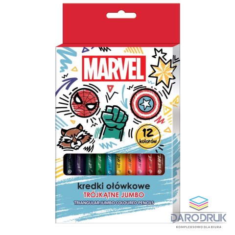 Beniamin Kredki ołówkowe Avengers trójkątne 12 kol. Beniamin