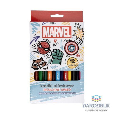 Beniamin Kredki ołówkowe Avengers trójkątne 12 kol. Beniamin