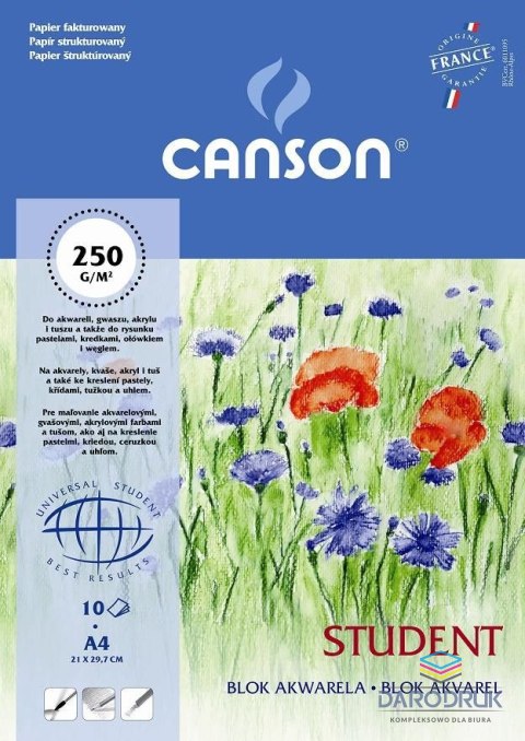 Canson Blok artystyczny Student A4 250g 10k [mm:] 210x297 Canson (200005506)