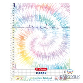 Herlitz Kołobrulion A4 New Batik Freedom 50044115 80k. krata Herlitz (400173296)