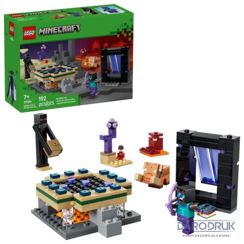 Lego Klocki konstrukcyjne Minecraft Podróż przez portal Netheru i Kresu Lego (21584)
