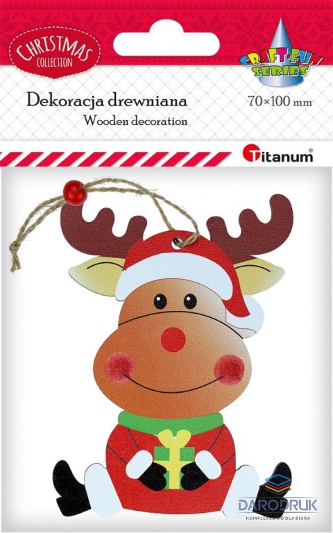 Titanum Ozdoba drewniana Craft-Fun Series Zawieszka renifer Titanum (SDDD-200)