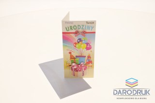 Top Graphic Kartka składana DL Lux Urodziny dzieci Top Graphic (DLXO)