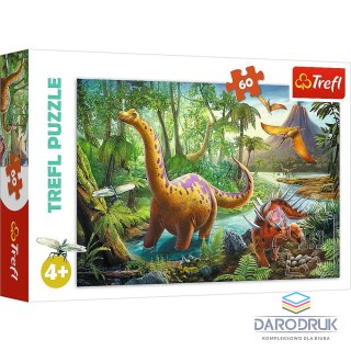 Trefl Puzzle wędrówka dinozaurów 60 el. Trefl (17319)
