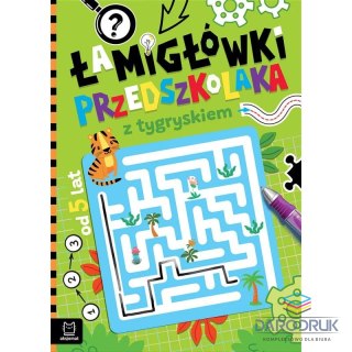 Aksjomat Książka dla dzieci Łamigłówki przedszkolaka z tygryskiem od 5 lat Aksjomat