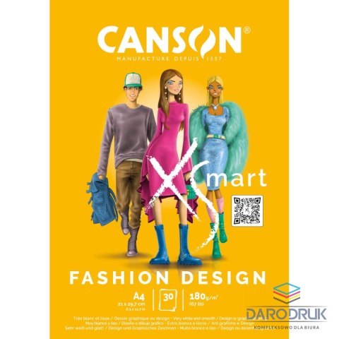 Canson Blok artystyczny XSmart Graphic design A4 180g 30k Canson (32250P000)