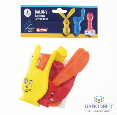 Godan Balon gumowy PREMIUM FIGURY 3 szt mix Godan (GB/PG10)